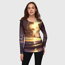 Лонгслив женский Аниме под солнцем, цвет: 3D-принт — фото 2