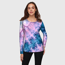 Лонгслив женский Вода и розовая абстракция, цвет: 3D-принт — фото 2