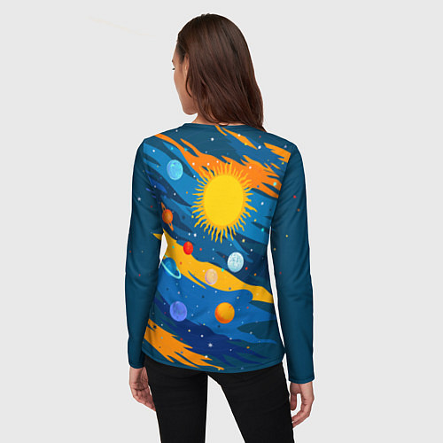 Женский лонгслив Млечный путь -наш дом / 3D-принт – фото 4