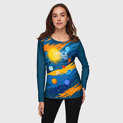 Лонгслив женский Млечный путь -наш дом, цвет: 3D-принт — фото 2