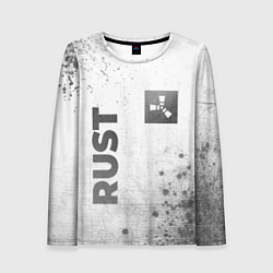 Лонгслив женский Rust - white gradient вертикально, цвет: 3D-принт