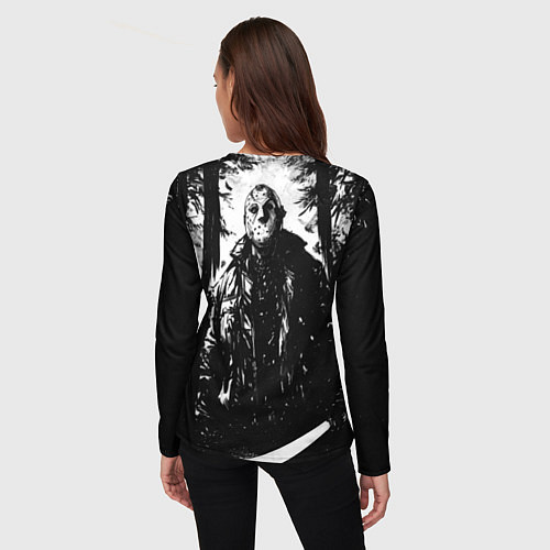 Женский лонгслив Джейсон в лесу / 3D-принт – фото 4