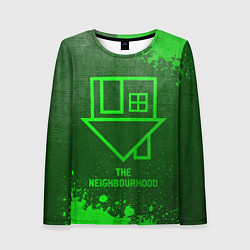 Лонгслив женский The Neighbourhood - green gradient, цвет: 3D-принт