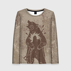 Женский лонгслив Медведь хранитель