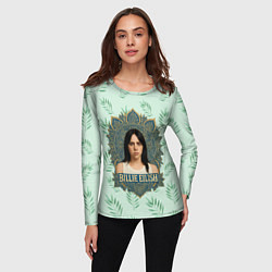 Лонгслив женский Билли Айлиш рамка мандала, цвет: 3D-принт — фото 2