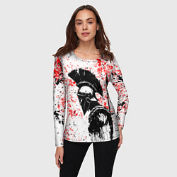 Лонгслив женский Воин Спарты, цвет: 3D-принт — фото 2