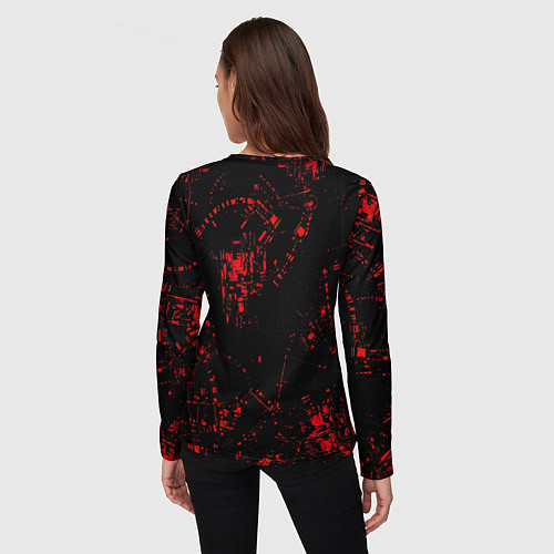 Женский лонгслив Кибернетический Они / 3D-принт – фото 4