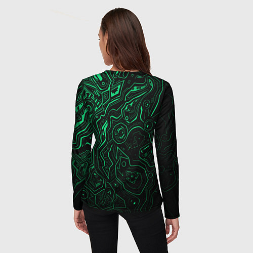 Женский лонгслив Японский кибернетический Они / 3D-принт – фото 4