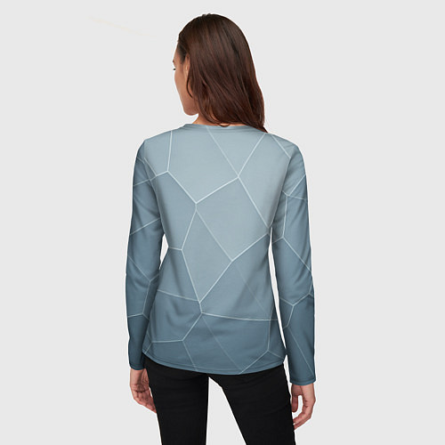Женский лонгслив Текстура из неровных плит / 3D-принт – фото 4