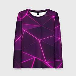 Женский лонгслив Плиты с фиолетовыми гранями