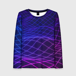 Лонгслив женский Абстрактные волны из сот, цвет: 3D-принт