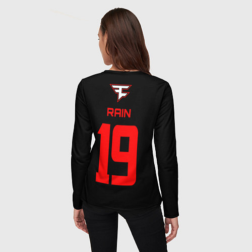 Женский лонгслив FaZe Clan - Rain 19 / 3D-принт – фото 4