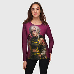 Лонгслив женский Девушка с татуировкой в очках, цвет: 3D-принт — фото 2