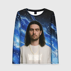 Лонгслив женский Bones глаза закрыты, цвет: 3D-принт