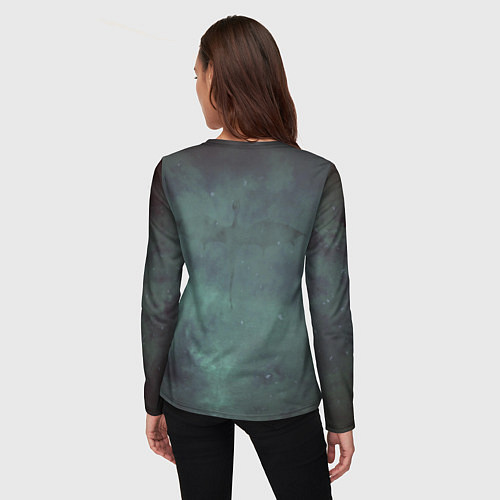 Женский лонгслив Skyrim gold logo Dragonborn / 3D-принт – фото 4