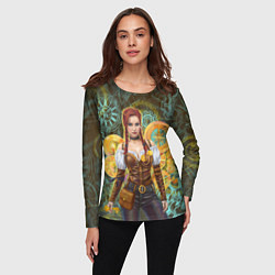 Лонгслив женский Стимпанк приключения, цвет: 3D-принт — фото 2