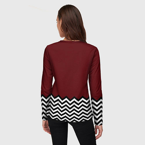 Женский лонгслив Твин Пикс - лого / 3D-принт – фото 4