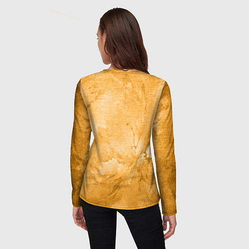 Женский лонгслив Абстракция - bright yellow / 3D-принт – фото 4