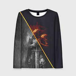 Лонгслив женский Темный рыцарь в унынье, цвет: 3D-принт