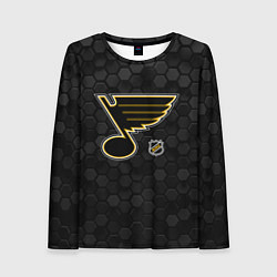 Женский лонгслив Сент Луис Блюз - черные соты