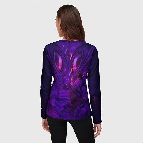 Женский лонгслив Дандадан - Злой глаз / 3D-принт – фото 4
