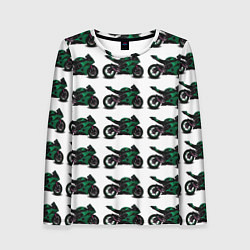 Женский лонгслив Motorbike dark green