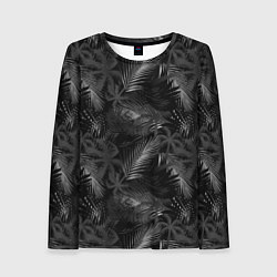 Лонгслив женский Palm black and white, цвет: 3D-принт