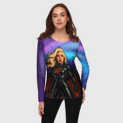 Лонгслив женский Леди Гага в костюме супергероя, цвет: 3D-принт — фото 2