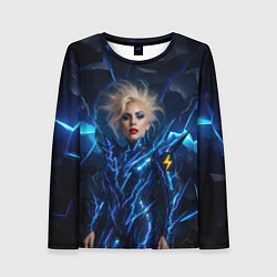 Женский лонгслив Леди Гага женщина молния