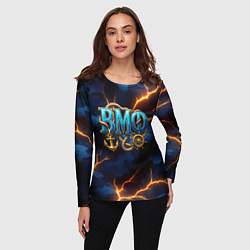 Лонгслив женский Объемные буквы ВМФ, цвет: 3D-принт — фото 2