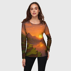 Лонгслив женский Закат - Minecraft, цвет: 3D-принт — фото 2