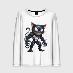 Лонгслив женский Гибрид Венома и Чеширского кота, цвет: 3D-принт