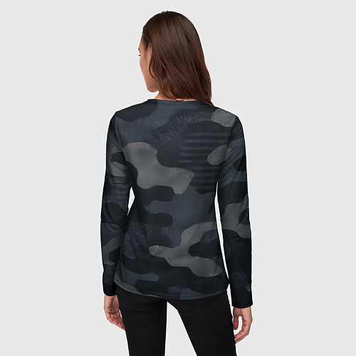 Женский лонгслив ВМФ русский медведь / 3D-принт – фото 4