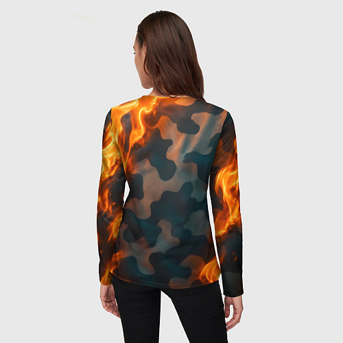 Женский лонгслив Медведь у штурвала МВФ / 3D-принт – фото 4