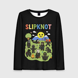 Лонгслив женский Slipknot, мультяшный стиль, цвет: 3D-принт