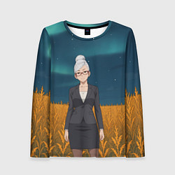 Лонгслив женский Сэйко Аясэ Дандадан, цвет: 3D-принт
