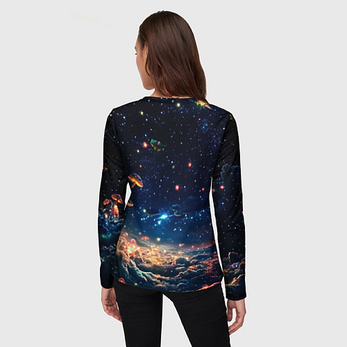 Женский лонгслив МаоМао и Лягушонок Пепе - Монолог Фармацевта / 3D-принт – фото 4