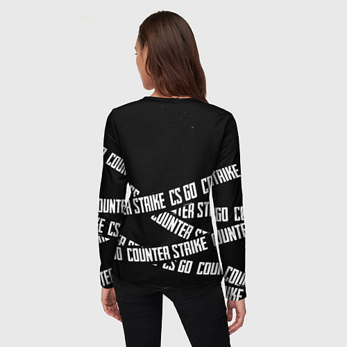 Женский лонгслив Doom x counter strike / 3D-принт – фото 4