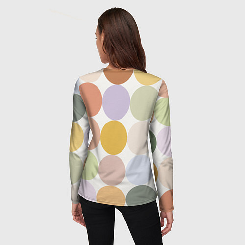 Женский лонгслив Цветочный горошек / 3D-принт – фото 4