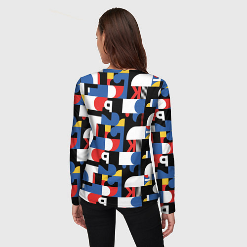 Женский лонгслив Геометрия букв / 3D-принт – фото 4