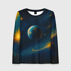 Лонгслив женский Пространство Вселенной, цвет: 3D-принт