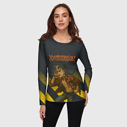 Лонгслив женский XXXTentacion с микрофоном в аниме стиле, цвет: 3D-принт — фото 2