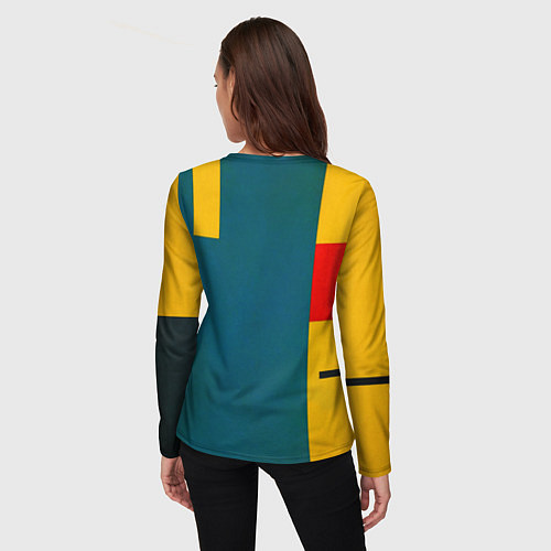 Женский лонгслив Девушка с ретрофутуристическим автоматом поп-арт 1 / 3D-принт – фото 4