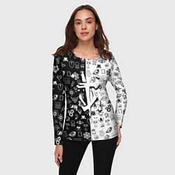 Лонгслив женский Doom ачивки паттерн, цвет: 3D-принт — фото 2