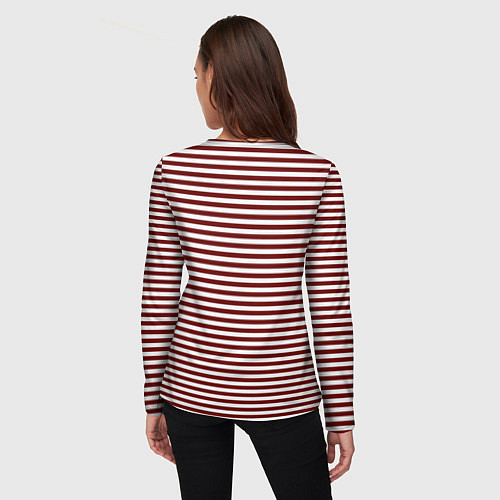 Женский лонгслив Тельняшка спецназовца / 3D-принт – фото 4