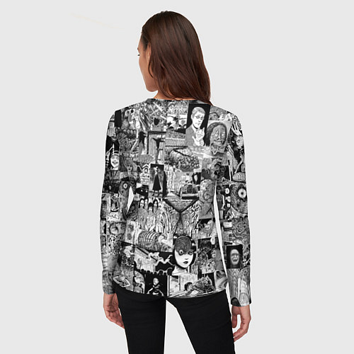 Женский лонгслив Horror World of Junji Ito / 3D-принт – фото 4