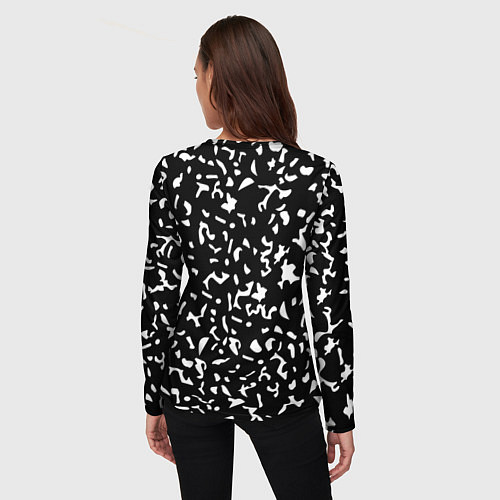 Женский лонгслив Черный камуфляж / 3D-принт – фото 4