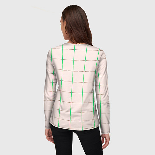 Женский лонгслив Color white stripes / 3D-принт – фото 4