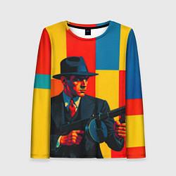 Женский лонгслив Гангстер поп-арт