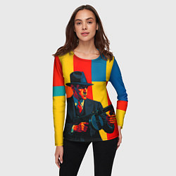Лонгслив женский Гангстер поп-арт, цвет: 3D-принт — фото 2